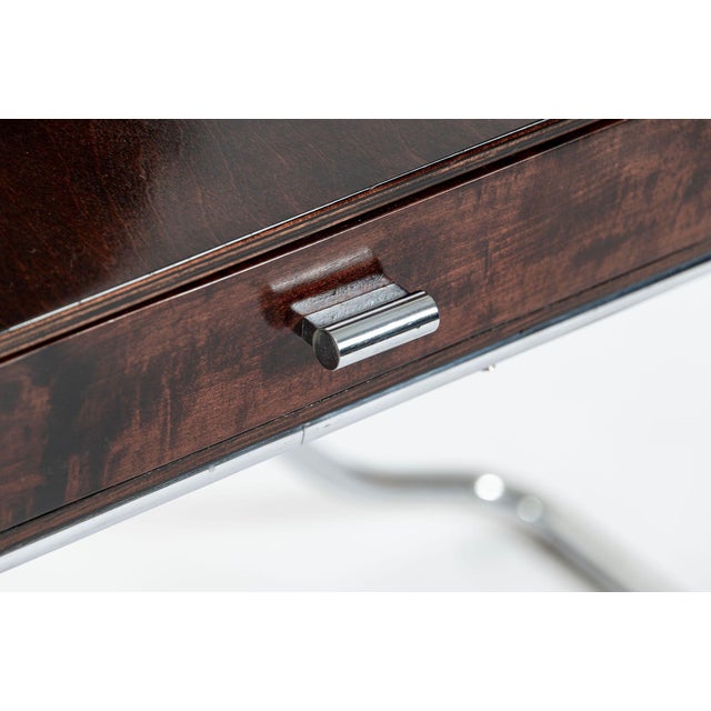 Rare Fritz Hansen Model S214 Tubular Steel Dressing Table Attributed to Mart Stam Denmark 1930s For Sale - Image 13 of 18