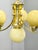 Art Deco Brass and Opaline Glass Chandelier, 1930s For Sale - Image 6 of 14