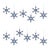 2020s Beaded Metal Snowflake Ornament (Set of 12) For Sale - Image 5 of 5