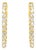 Late 20th Century 14K Yellow Gold Inside Out Diamond Hoop Earrings, Pair For Sale