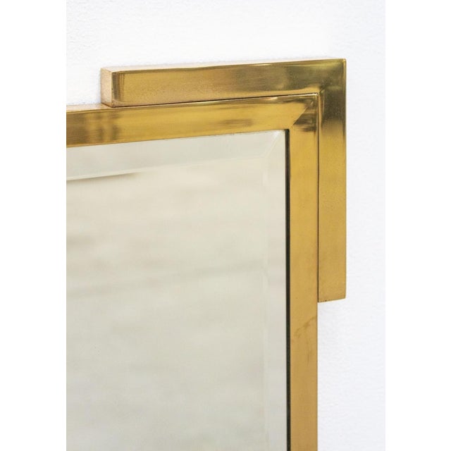 Vintage Mirror with Gold Brass Frame, 1960s For Sale - Image 3 of 7