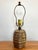 Mid 20th Century Vintage Brass Barrel Lamp With Black Neck For Sale - Image 5 of 5