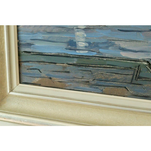 Ivar Franke, Lighthouse at the Water's Edge, 1960s, Oil on Canvas, Framed For Sale - Image 5 of 11