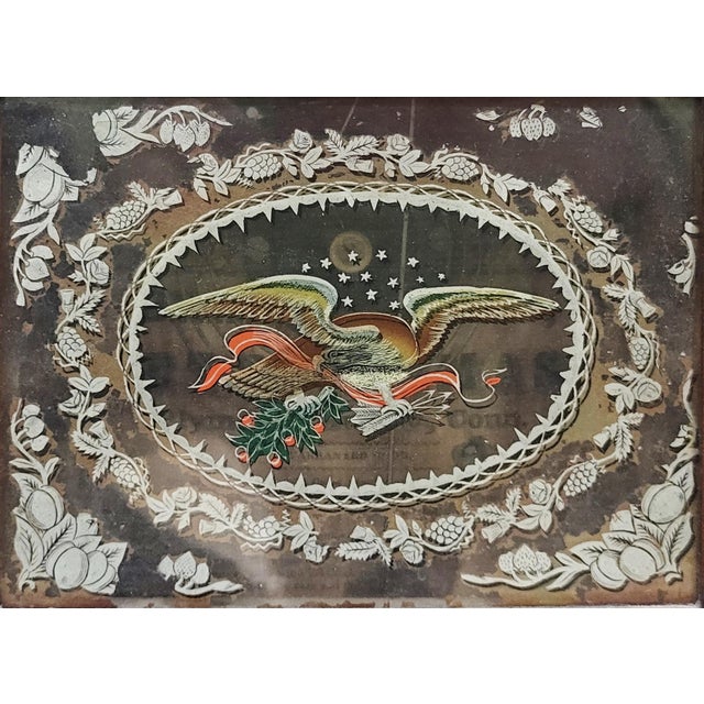 American Mid 19th C Carved Gilt & Reverse Painted Seth Thomas Shelf Clock For Sale - Image 11 of 18