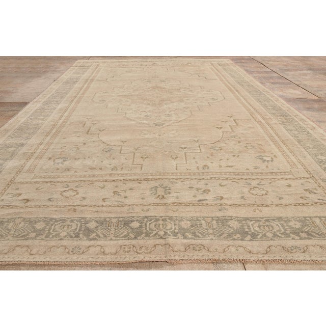 Vintage Turkish Oushak Rug, 07'05 X 13'08 For Sale - Image 9 of 10