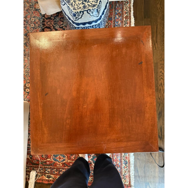 Wood 1950s Mid-Century Chinoiserie Mahogany Side Table For Sale - Image 7 of 10