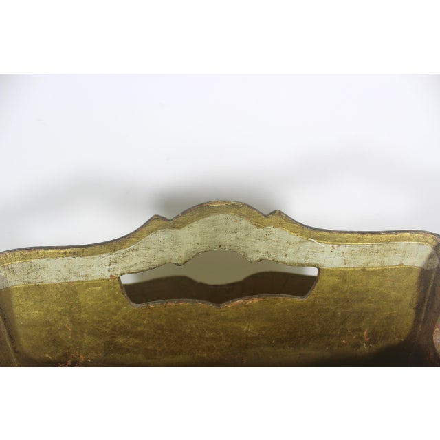 Vintage Italian Florentine Gilded Gilt Wood Magazine Rack Holder For Sale - Image 6 of 12