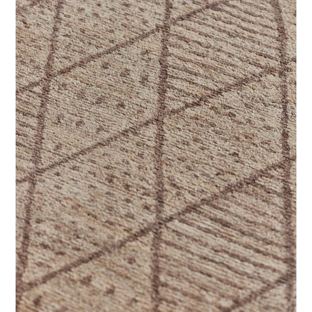 Modern Handwoven Modern Diamond Patterned Rug For Sale - Image 3 of 8