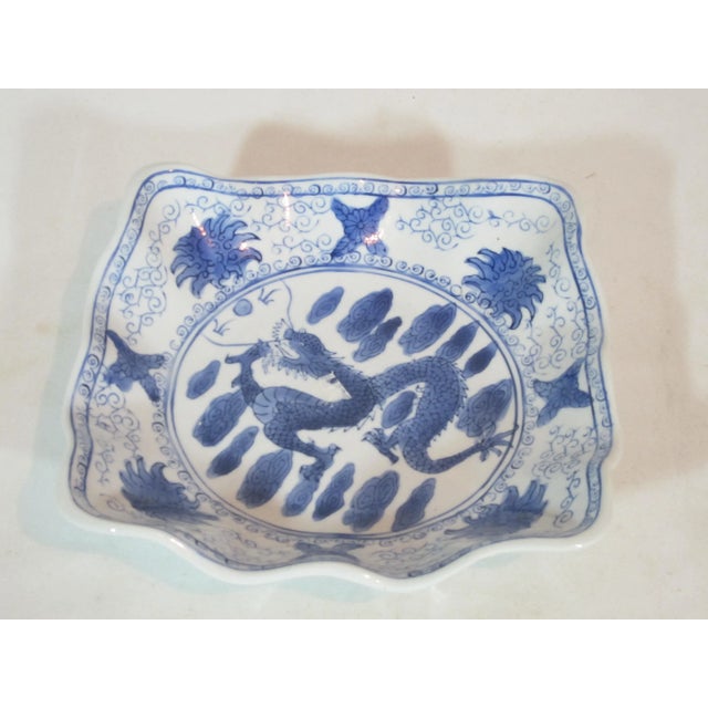 Ceramic 1990s Asian Porcelain Dragon Bowl For Sale - Image 7 of 7