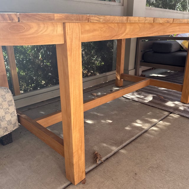 Shabby Chic McGee & Co. Linwood Teak Extension Outdoor Dining Table — Retail $4,595 For Sale - Image 3 of 6