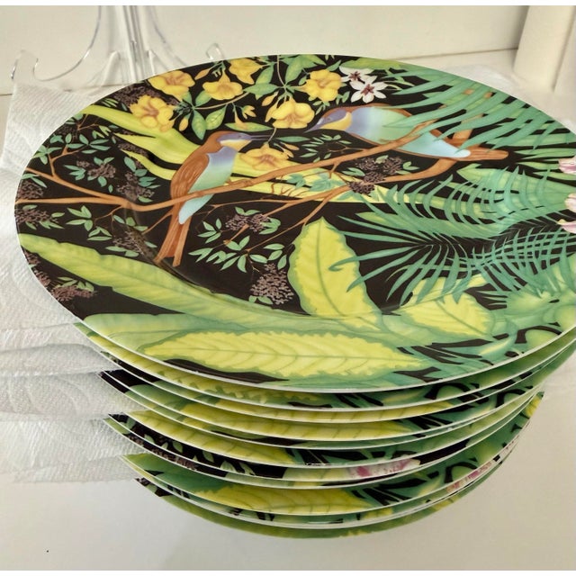 A rare set of twelve matching Limoges France Rochard 10” plates. The colors and design that made these a “must have”.