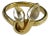 18k Yellow Gold Leaf Design 1.04ct Diamond Ring, Size 6.25 For Sale
