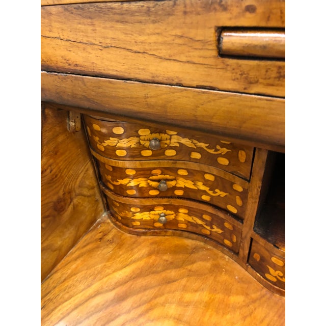Italian Inlay Marquetry Secretary Bookcase 20th Century For Sale In Detroit - Image 6 of 13