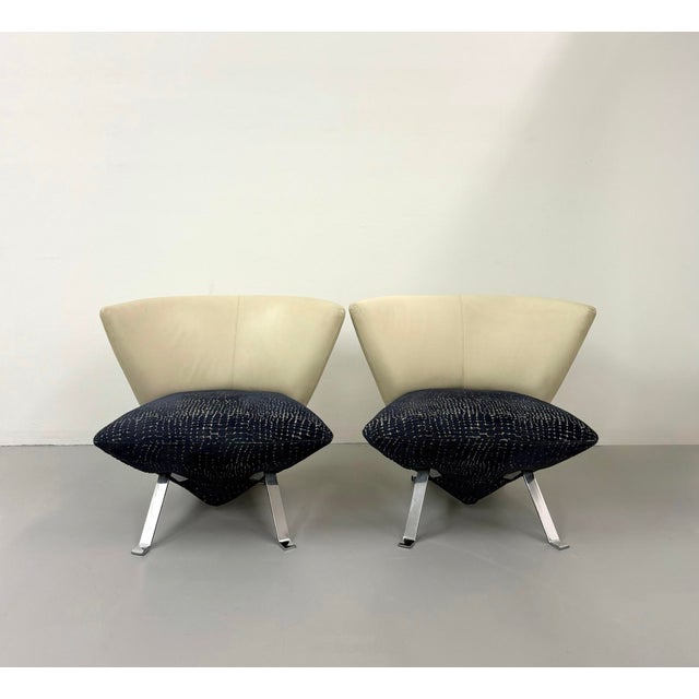 Contemporary Contemporary “Jada” Sculptural Lounge Chairs - Pair For Sale - Image 3 of 7