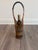 Mid-Century Modern Vintage Japanese Tall Ikebana Basket, Bamboo & Black Accents, Suruga Sensuji Style For Sale - Image 3 of 6