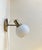 Vintage Scandinavian Brass Wall Lamp with Opaline Sphere, 1970s For Sale - Image 13 of 13