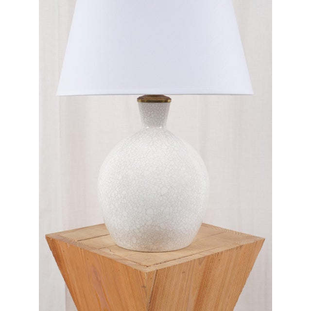 Mid-Century Modern Vintage French Ceramic Lamp in the style of Jean Besnard, France, 1960 For Sale - Image 3 of 4