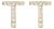 10K Yellow Gold 1/10 Cttw Diamond 'T' Initial Stud Earring For Sale