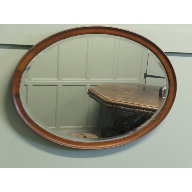 Large Victorian Mahogany Oval Mirror This Mirror has a beautiful moulded oval frame which is in very attractive condition...