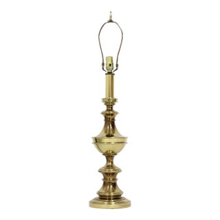 Large 1960s Brass Neoclassical Rembrandt Table Lamp For Sale