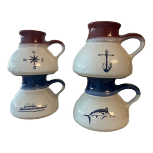 Vintage Set of Captains Mugs - Set of 4