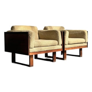 Vintage Boho Poul Cadovius “Govenor” Teak Case Lounge Chairs - A Pair For Sale