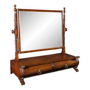 1850's English Antique Dressing Mirror