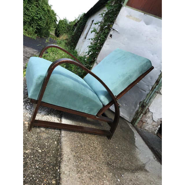 Set of Adjustable Lounge Chairs Attributed to Jindřich Halabala, 1930s For Sale - Image 3 of 13