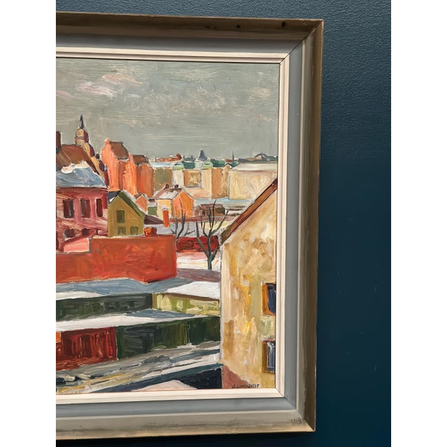 Bertil Lundqvist, Landscape, 1950s, Oil Painting on Panel, Framed For Sale - Image 5 of 18