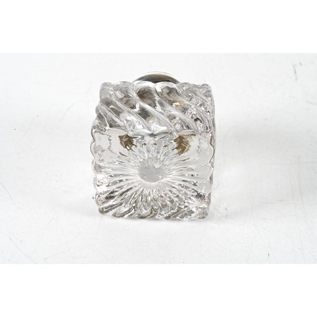19th Century Antique Simons Brothers Crystal and Sterling Silver Inkwel For Sale - Image 5 of 8