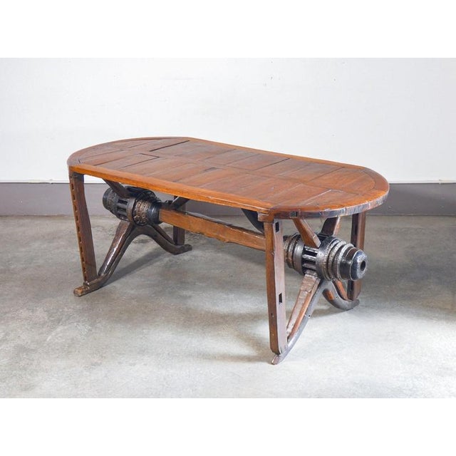 Rustic Handcrafted Wood Table For Sale - Image 15 of 18
