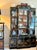 Chinoiserie 1940s Chinoiserie Black Lacquer Bookcase / China Display Cabinet For Sale - Image 3 of 18