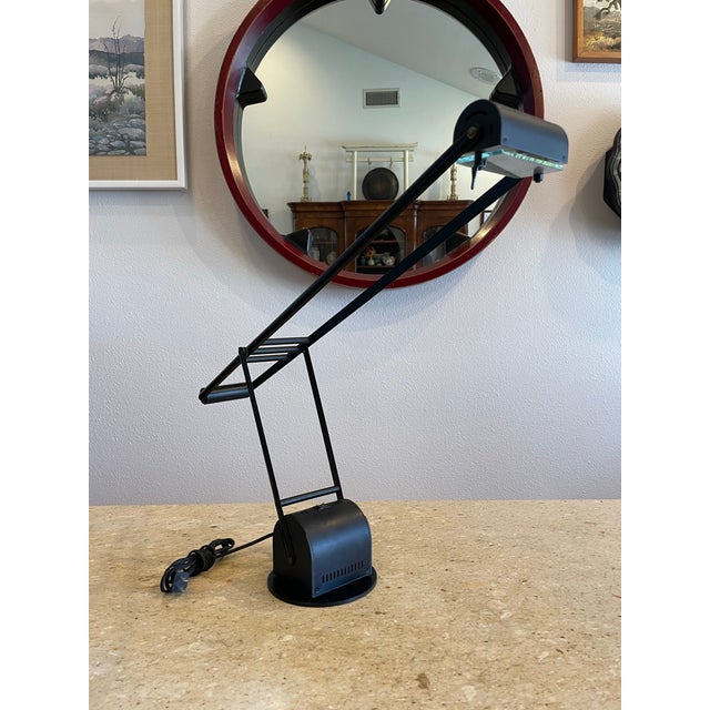 Contemporary 1980s Postmodern Black Cantilever Task Lamp by Lite Source Inc. For Sale - Image 3 of 9