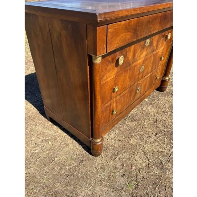 Wood 19th Century French Empire Walnut Chest of Drawer / Commodes For Sale - Image 7 of 18