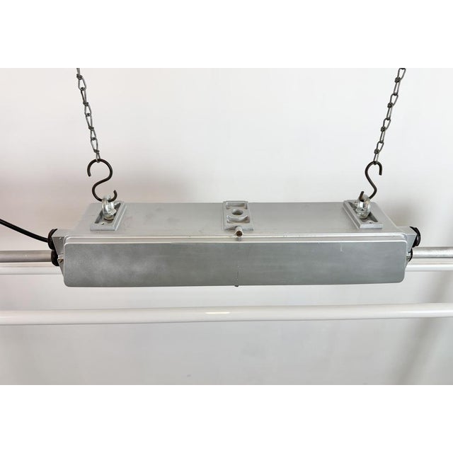 Industrial Industrial Silver Tube Light from Elektrosvit, 1970s For Sale - Image 3 of 17