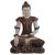 Brown Buddha Figure in Carved Wood, Thailand, 1920s For Sale - Image 8 of 8
