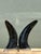 Vintage Natural Horns on Chrome Plinths - Set of 2 For Sale - Image 9 of 12