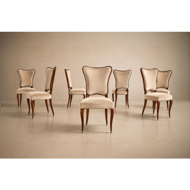 Brazilian Modern Set of Eight Dining Chairs by Pisciotta E Filhos in Rosewood & Mohair, Brazil, 1950s For Sale - Image 14 of 18