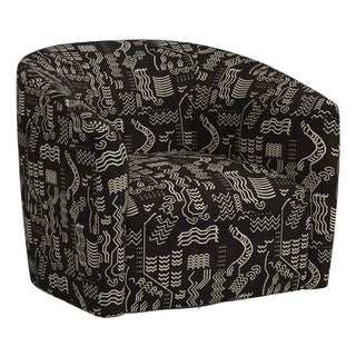 Lana Swivel Chair in Lhasa Chocolate For Sale