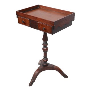 Folky 19th C Two Drawer Stand For Sale