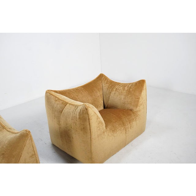 Set of Le Bambole Lounge Chairs in Mohair by Mario Bellini for B&B Italia, 1980s For Sale - Image 6 of 13