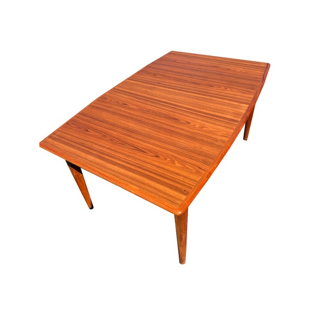 Vintage Falster Danish Teak Extendable Butterfly Dining Table in Mid Century Modern Style Stunning wood grain! Near mint...