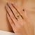 VRJewels Natural Emerald Wave Solitaire Ring in 14k Yellow Gold Size 5.5 For Sale - Image 4 of 14