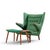 Mid-Century Modern Hans Wegner for Ap Stolen Ap19 Mid Century Papa Bear Chair and Ottoman For Sale - Image 3 of 10