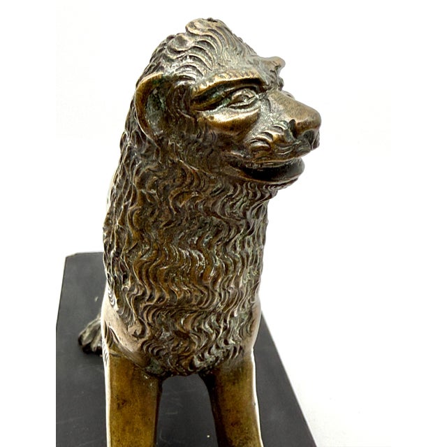 Antique Medieval Bronze Sculpture of a Lion For Sale - Image 9 of 18