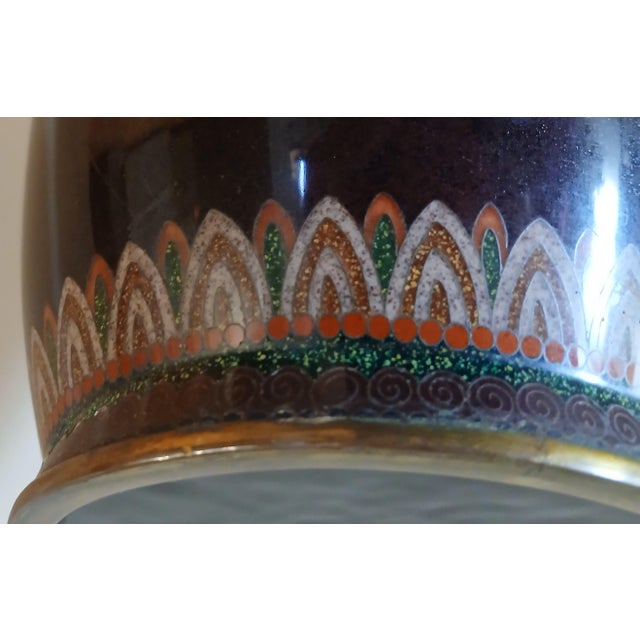19th Century 19th Century Japanese Brown Cloisonne Vase For Sale - Image 5 of 13