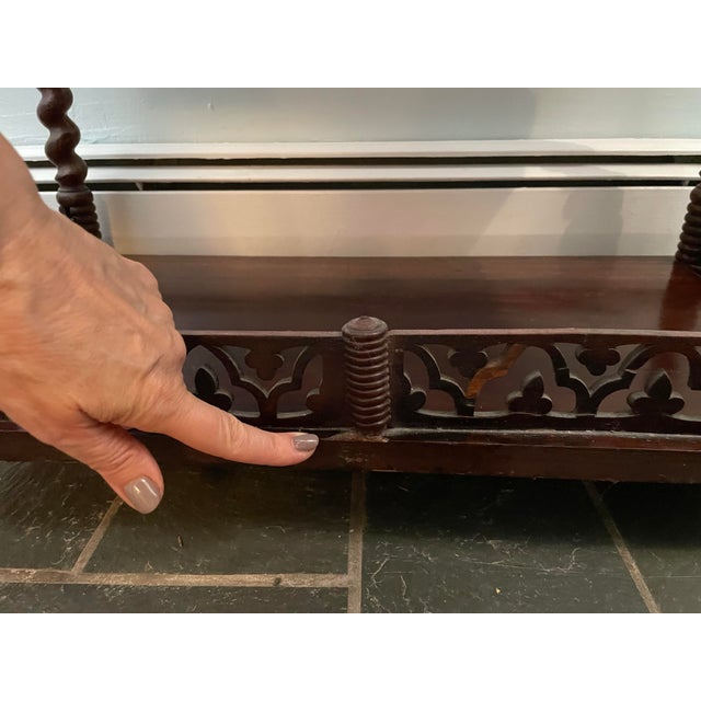 Brown Antique Victorian Style Etagere Bookcase For Sale - Image 8 of 12