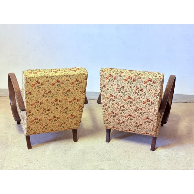 Vintage Armchairs by Jindrich Halabala, 1950s, Set of 2 For Sale - Image 4 of 7