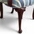 Pair of Vintage Upholstered Queen Anne Style Striped Armchairs With Shell Carving For Sale - Image 11 of 17