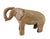 1980s Vintage Hand Carved Wood Elephant With Tusks For Sale - Image 5 of 5